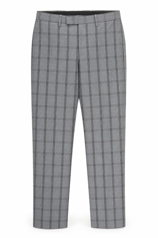 Harry Brown Mens Grey Check  Trousers  Size 30 in L31 in
