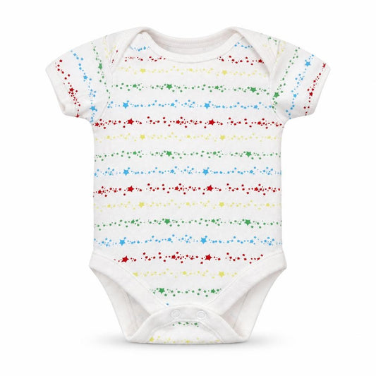Front view of George Baby White Babygrow One-Piece, size 0-3, Months