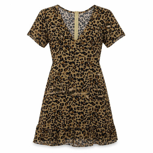 Preworn  Womens Brown Animal Print  Bodycon  Size M