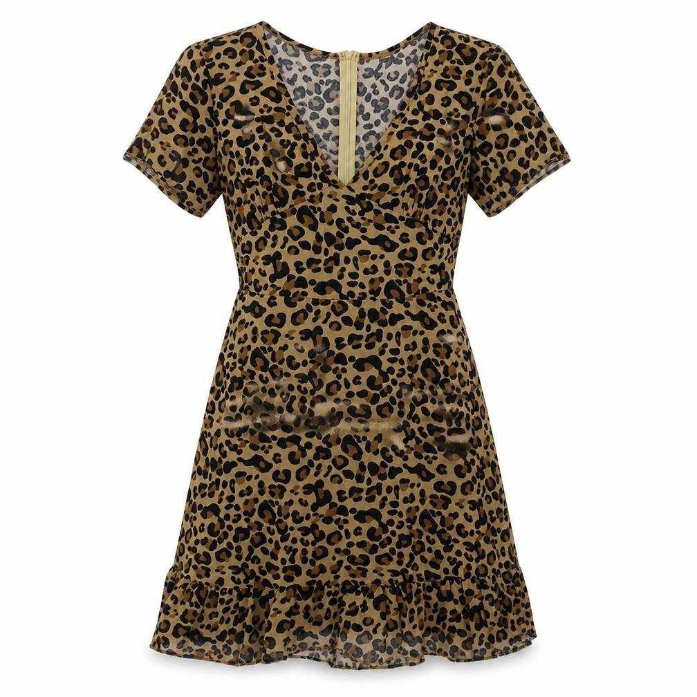 Preworn  Womens Brown Animal Print  Bodycon  Size M