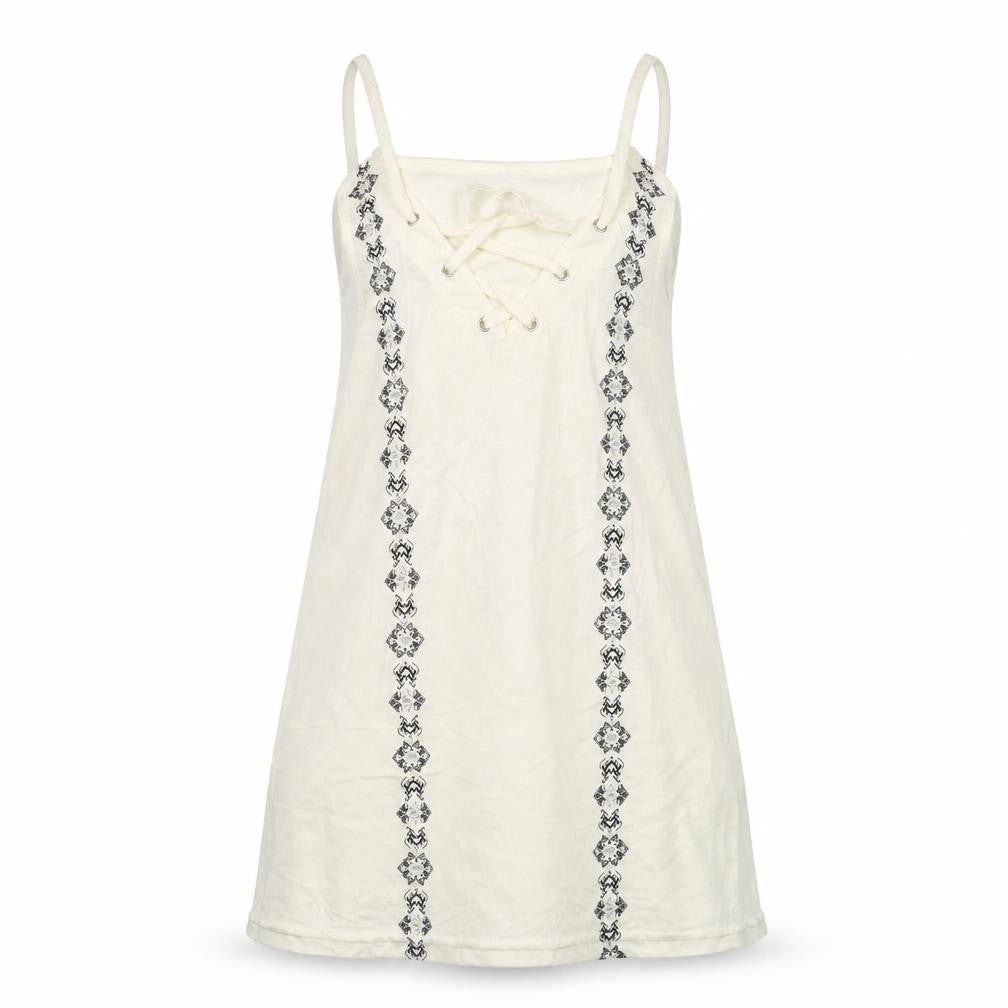 Front view of Preworn women’s white basic tank, size S