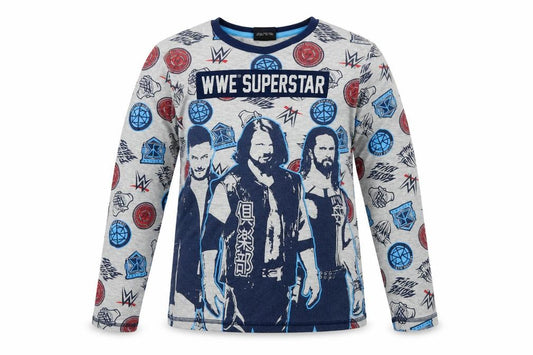 George Girls Grey Geometric  Top Pyjama Top Size 10-11 Years  - wwe