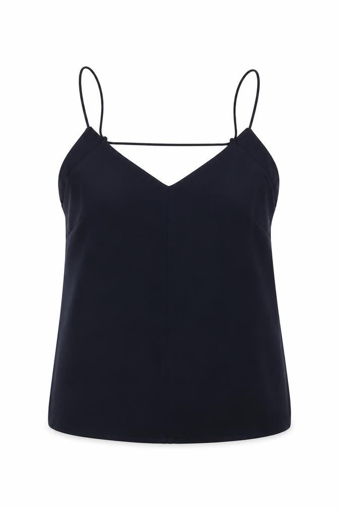 Front view of Finders Keepers women’s blue basic tank, size M