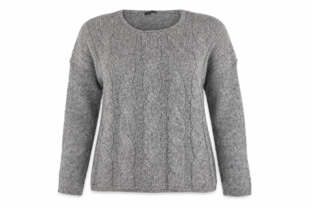 Front view of Salsa women’s grey jumper, size L