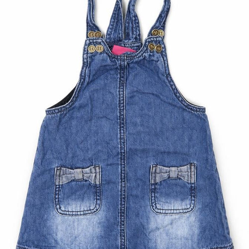 NEXT Boys Blue   Pinafore/Dungaree Dress  Size 12-18 Months