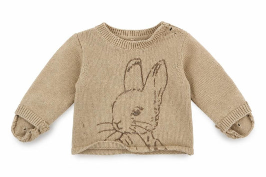 Front view of Marks & Spencer Baby Brown jumper, size 0-3, Months