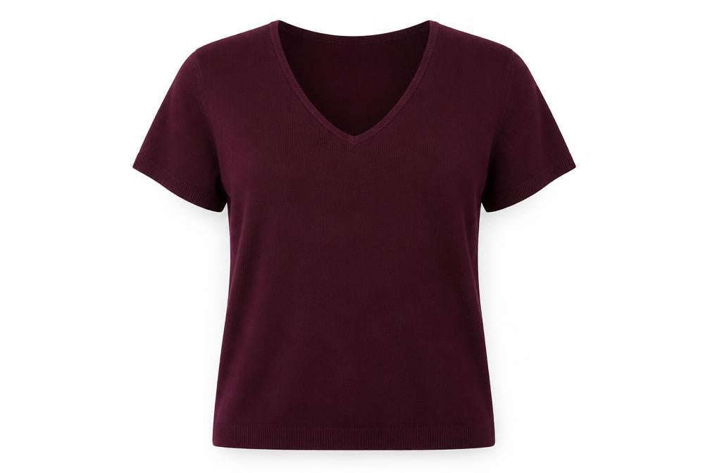Front view of BHS women’s red pullover sweatshirt, size UK 18