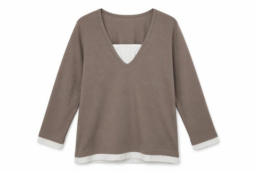 Front view of Editions women’s brown pullover sweatshirt, size UK 10