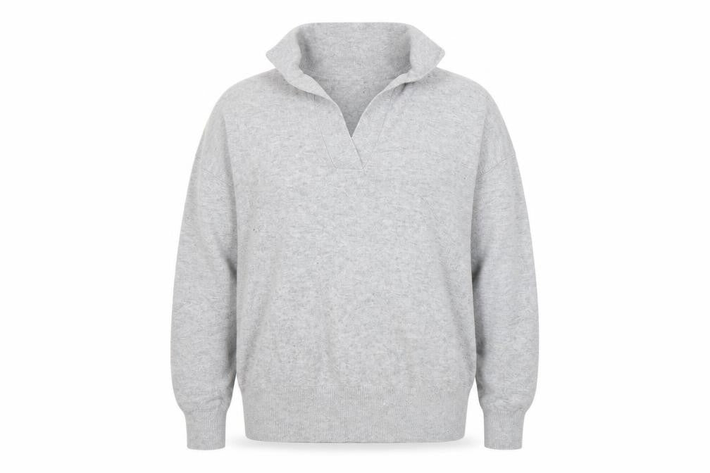 Front view of Marks & Spencer men’s grey jumper, size M