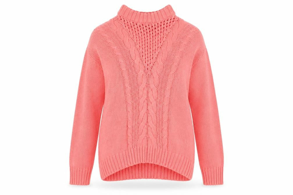 Front view of Dorothy Perkins women’s pink jumper, size UK 10