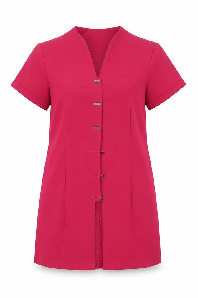 Front view of Simon Jersey women’s pink a-line, size UK 12