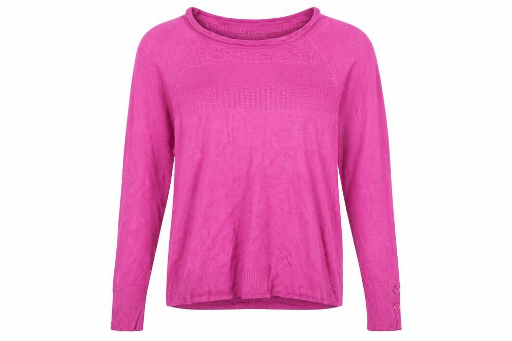 Front view of Marks & Spencer women’s pink jumper, size UK 12