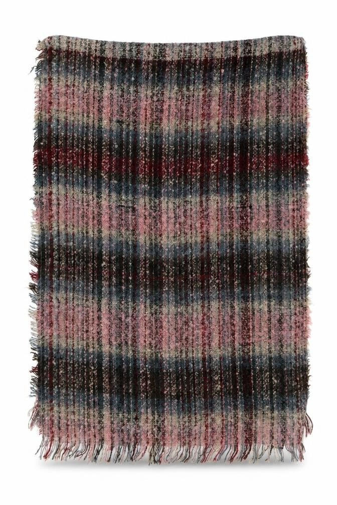 Front view of Preworn women’s multicoloured striped shawl/wrap