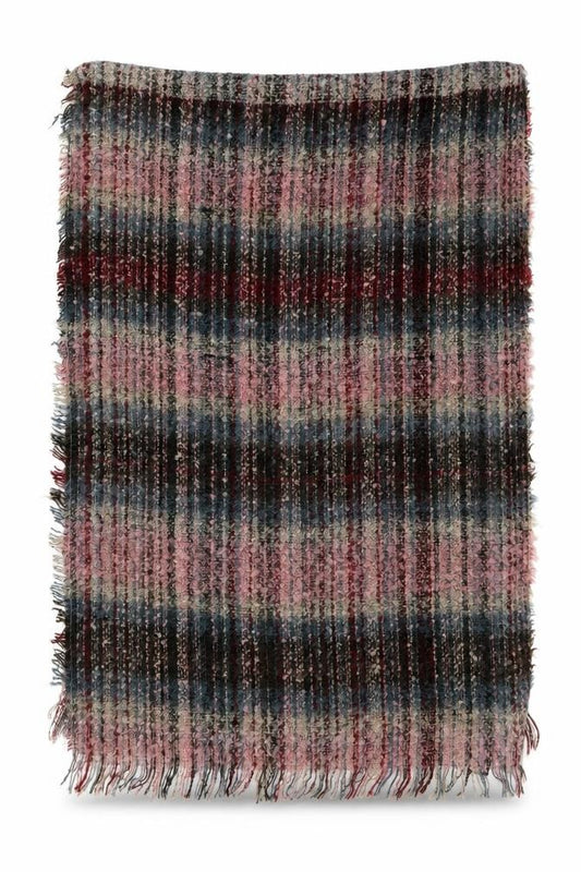 Front view of Preworn women’s multicoloured striped shawl/wrap