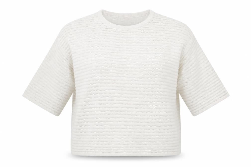 Front view of F&F women’s white jumper, size UK 12
