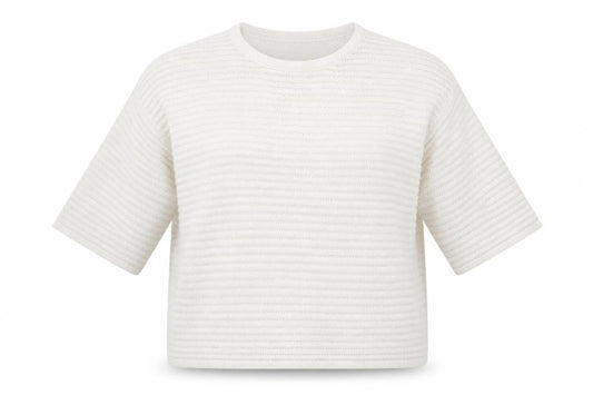 Front view of F&F women’s white jumper, size UK 12