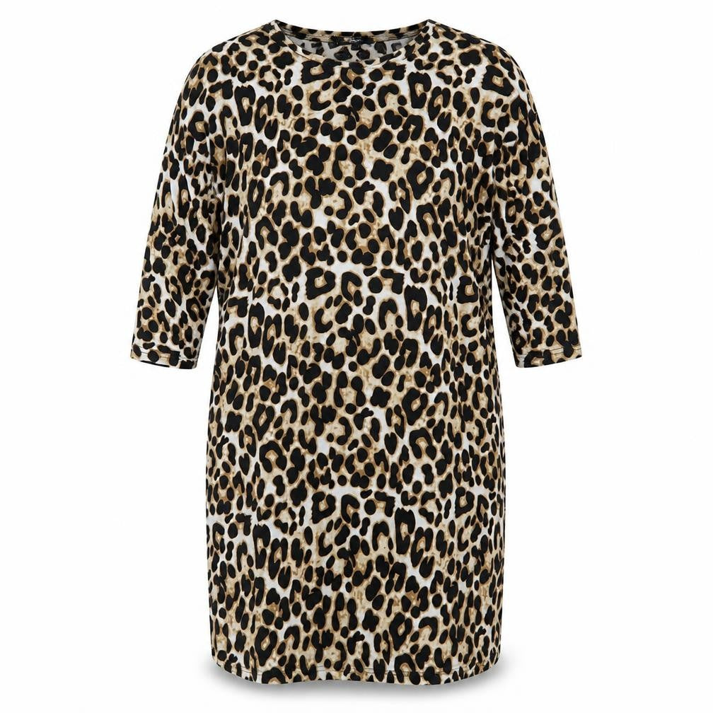 Studio Womens Multicoloured Animal Print  T-Shirt Dress  Size 12