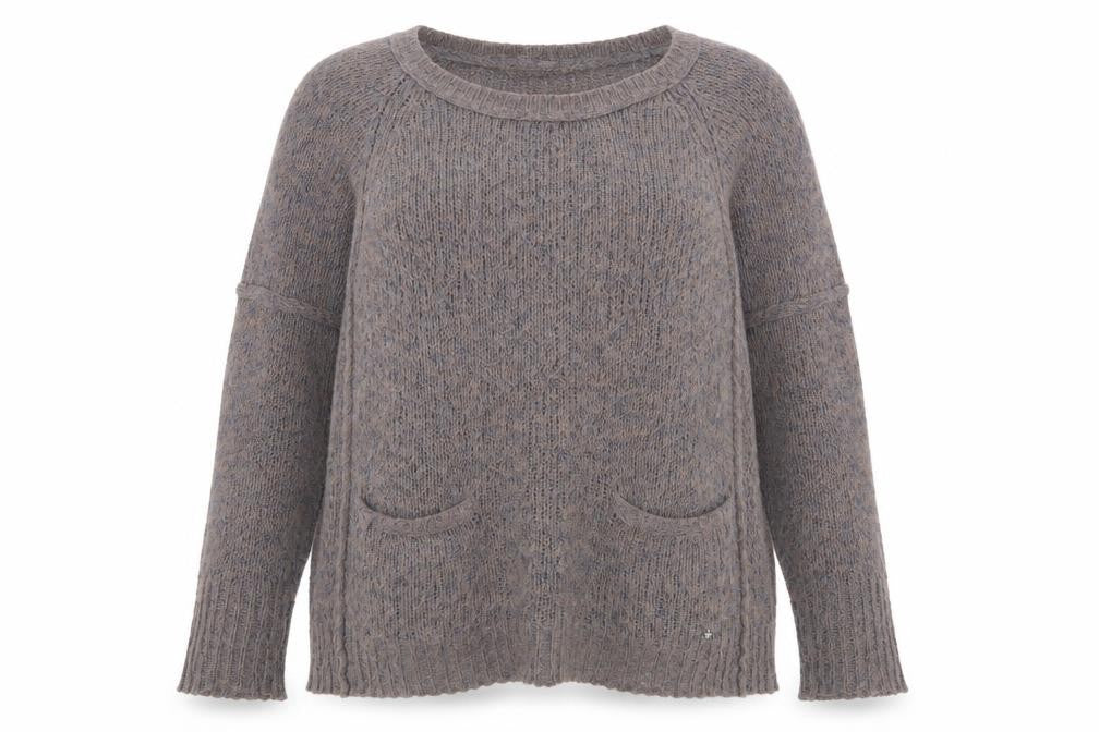 Front view of WhiteStuff women’s multicoloured jumper, size UK 12