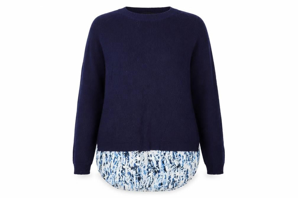 Front view of Marks & Spencer women’s purple jumper, size UK 16