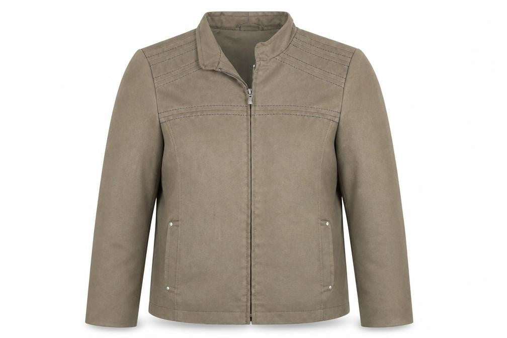 Front view of Klass women’s green jacket, size UK 14