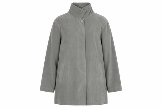 Front view of Principles women’s green overcoat coat, size M