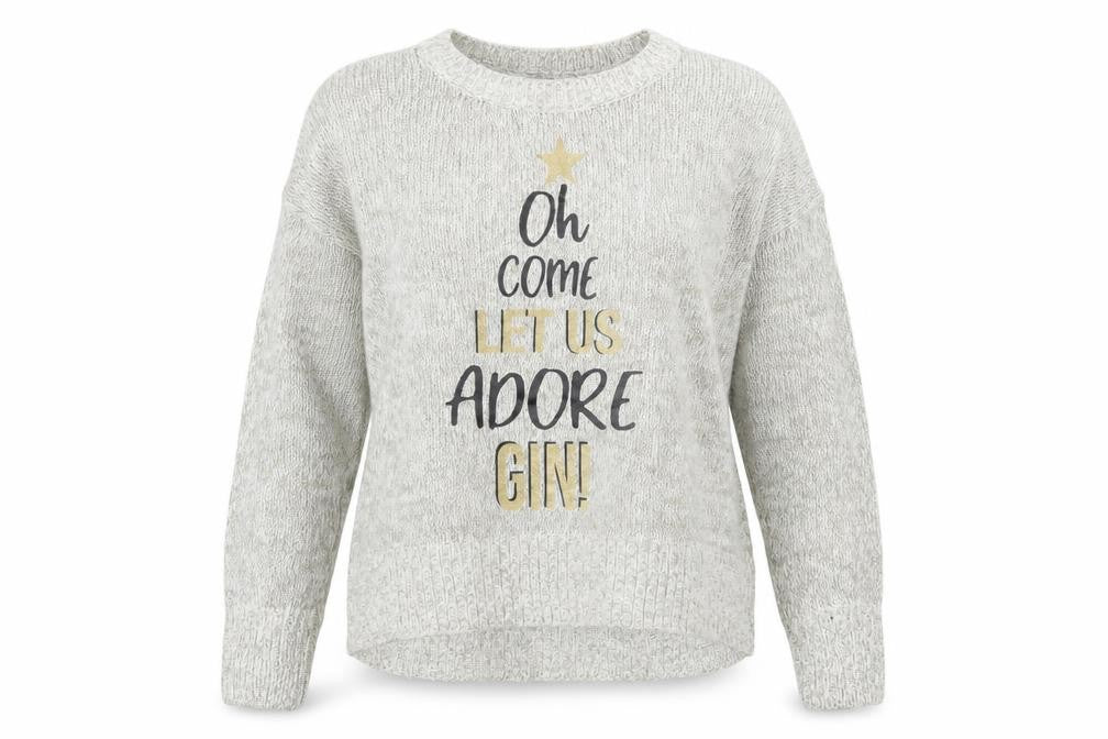 Front view of New Look women’s grey jumper, size M