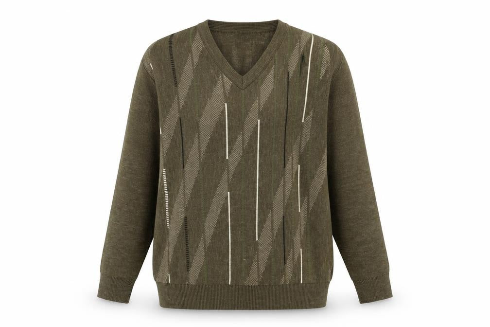 Front view of EWM women’s brown jumper, size M