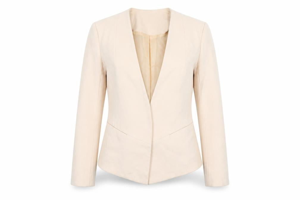 Front view of Topshop women’s pink jacket, size UK 8