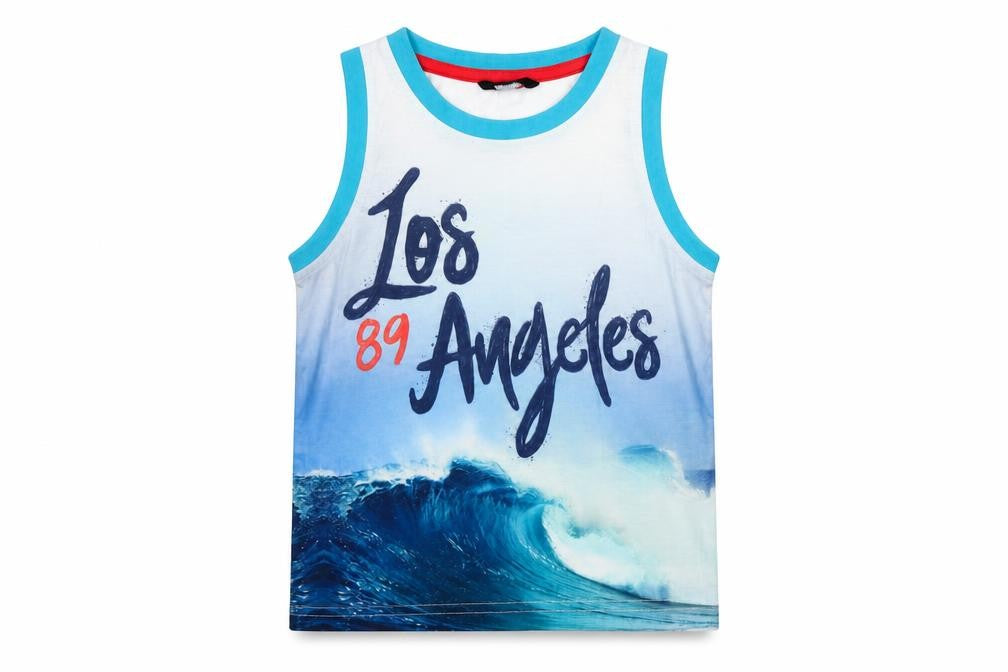 Front view of George girls’ white basic tank, size 4-5, years