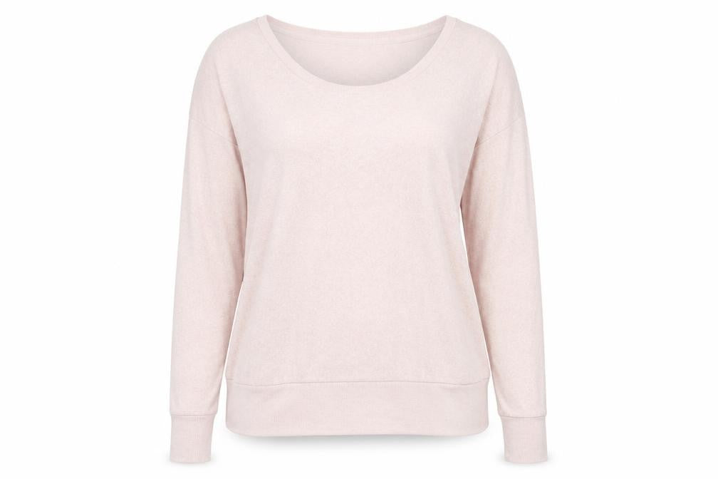 Front view of Next women’s pink knit jumper, size UK 12
