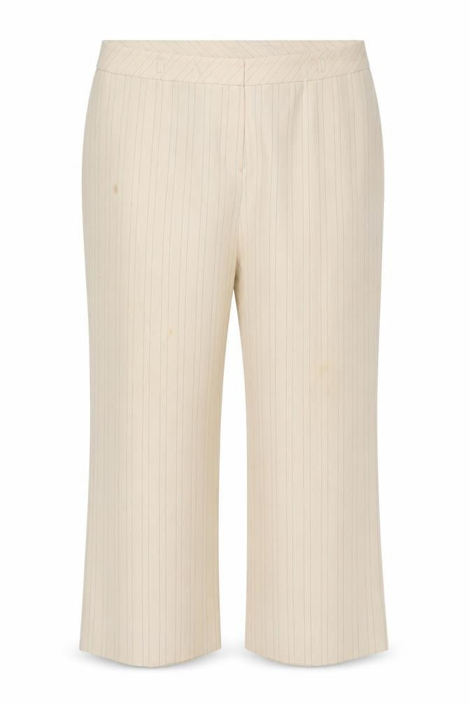 Berkertex Womens Ivory Striped  Trousers  Size 20 L27 in