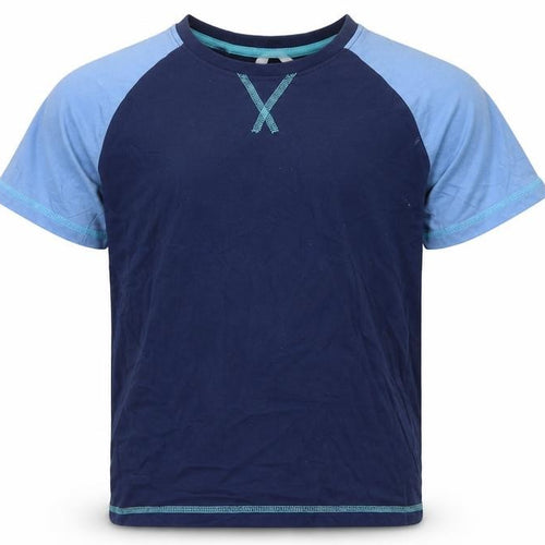 Marks and Spencer Boys Blue Geometric   Pyjama Top Size 10-11 Years