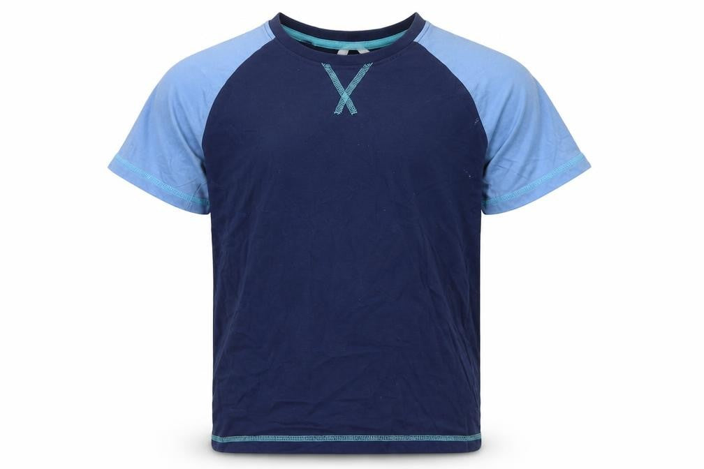 Marks and Spencer Boys Blue Geometric   Pyjama Top Size 10-11 Years