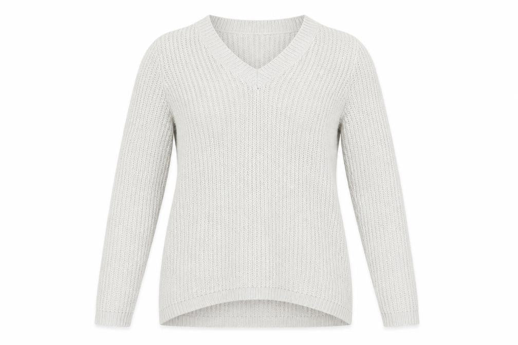 Front view of Papaya women’s gold knit jumper, size S