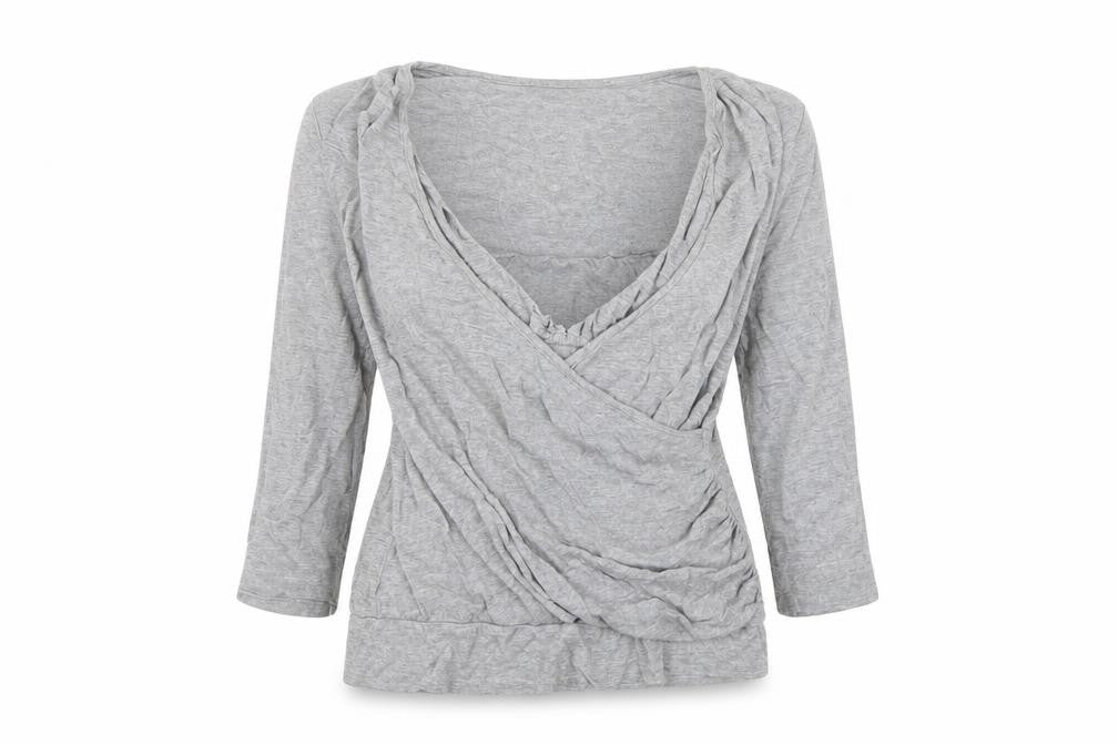 Front view of Blooming Marvellous women’s grey basic t-shirt, size UK 16