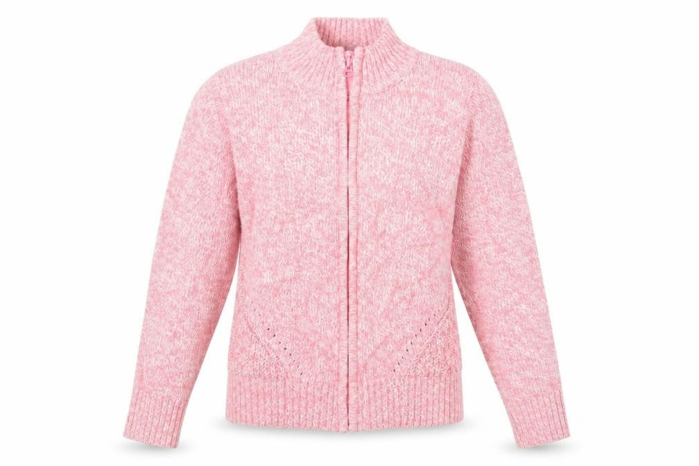 Front view of isle women’s pink jacket, size UK 10