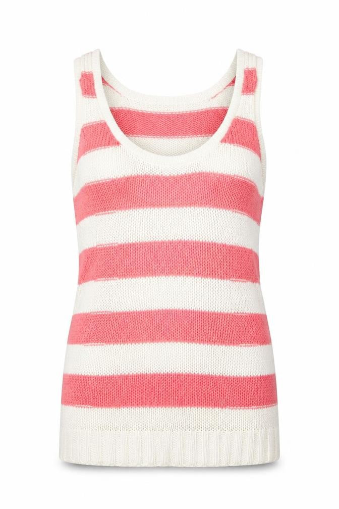 Front view of F&F women’s multicoloured striped jumper, size UK 8