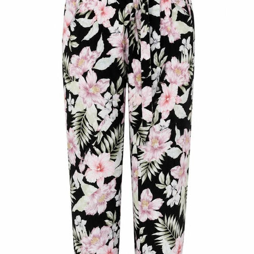 New Look Womens Black Floral  Trousers  Size 6 L20 in