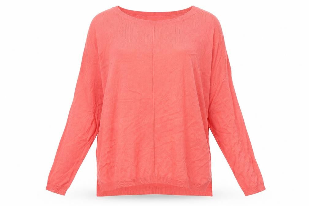 Front view of Marks & Spencer women’s pink jumper, size L