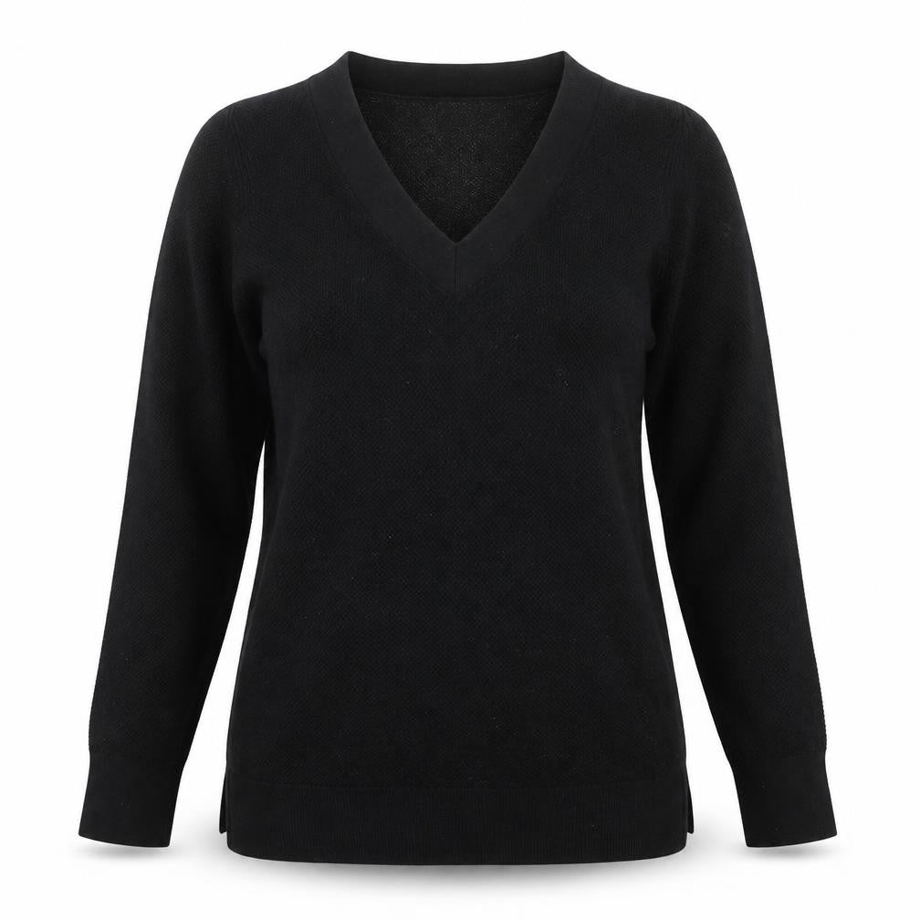 Front view of Gap women’s black jumper, size L