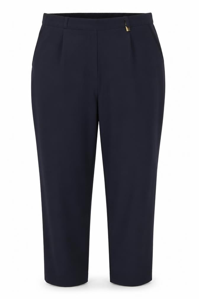 Front view of Classsics women’s blue trousers, size UK 18, 24-inch leg