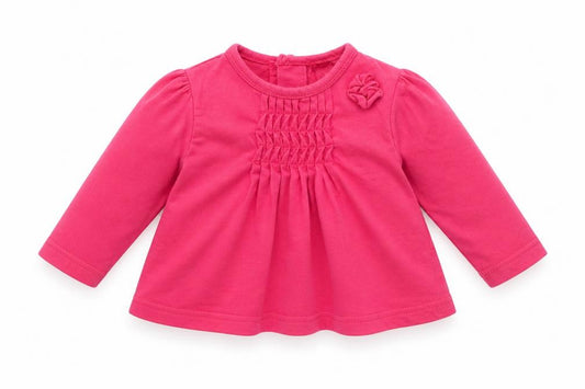 Front view of Baby Baby Pink Basic T-Shirt, size 0-3, Months