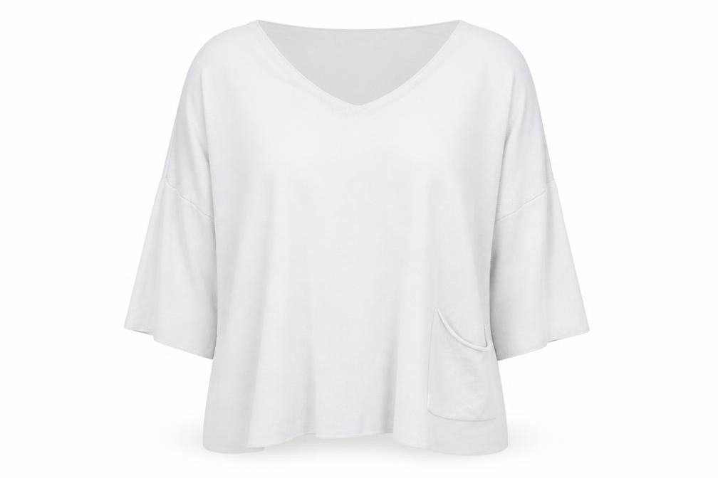 Front view of Preworn women’s purple basic t-shirt, size L