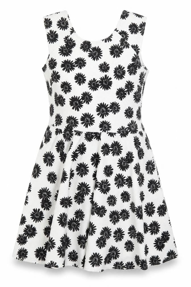 Club L Womens White Floral  Fit & Flare  Size 12