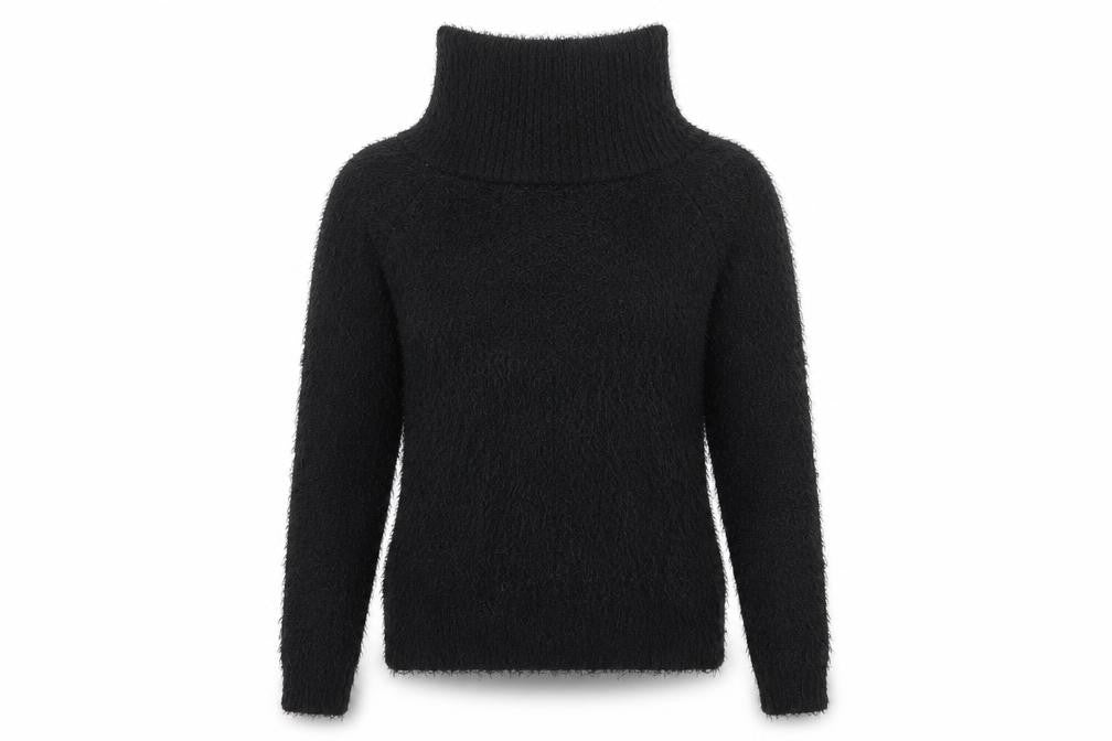 Front view of SELECT women’s black jumper, size UK 12