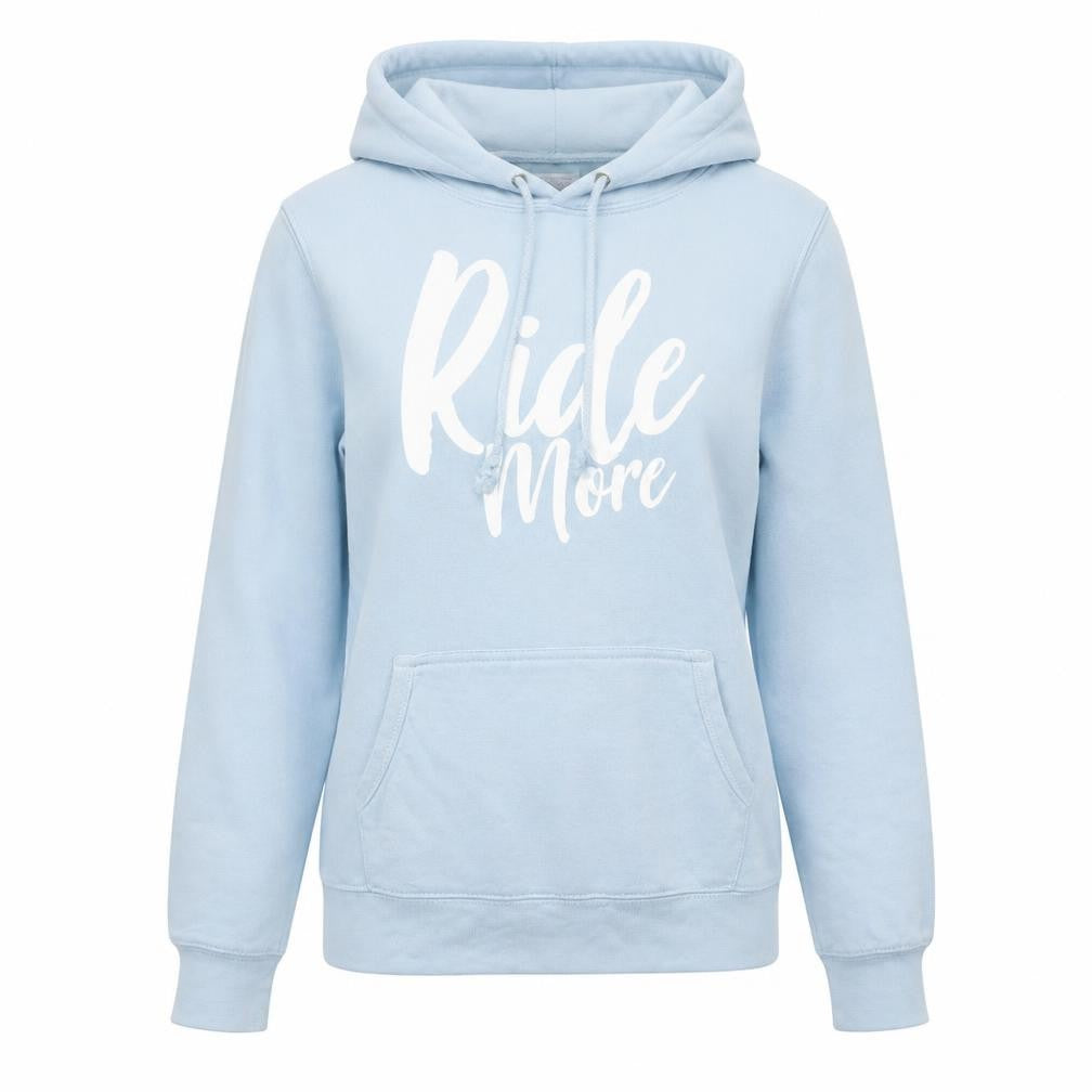 Front view of Awdis girls’ blue jumper, size XS