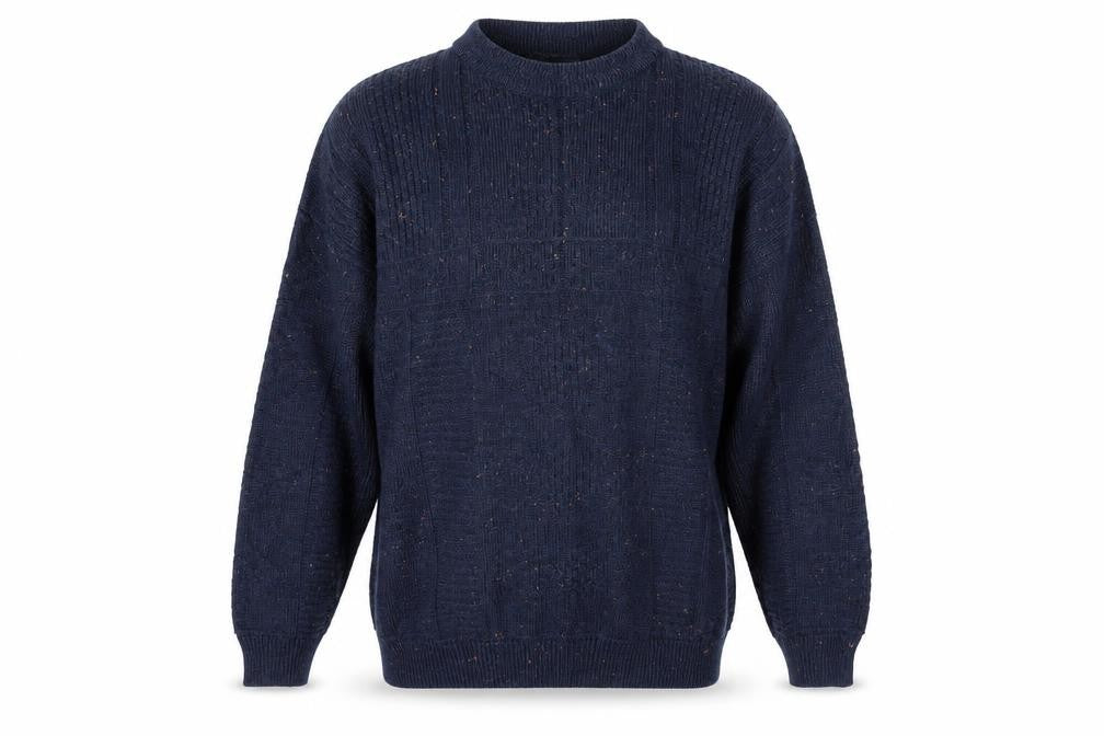 Front view of Littlewoods men’s blue pullover sweatshirt, size XL