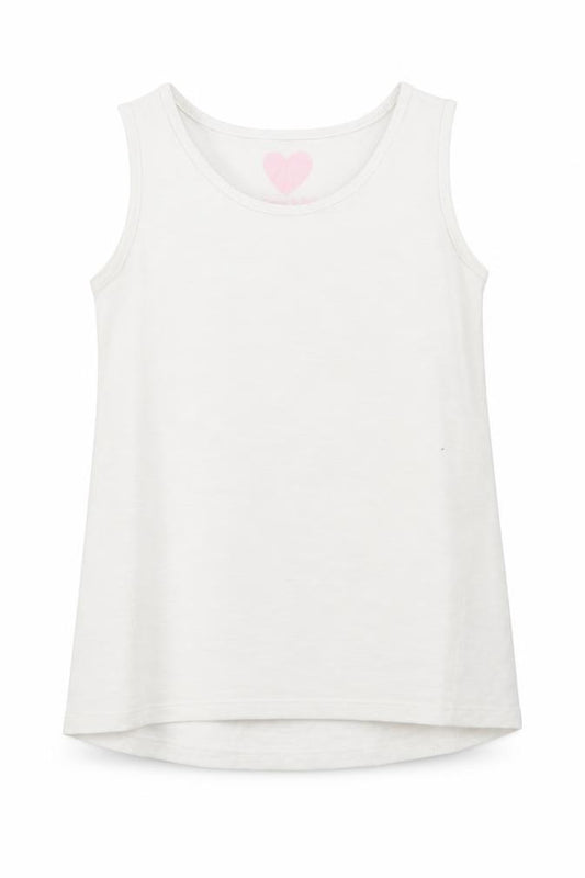 Front view of F&F girls’ white basic t-shirt, size 9-10, years