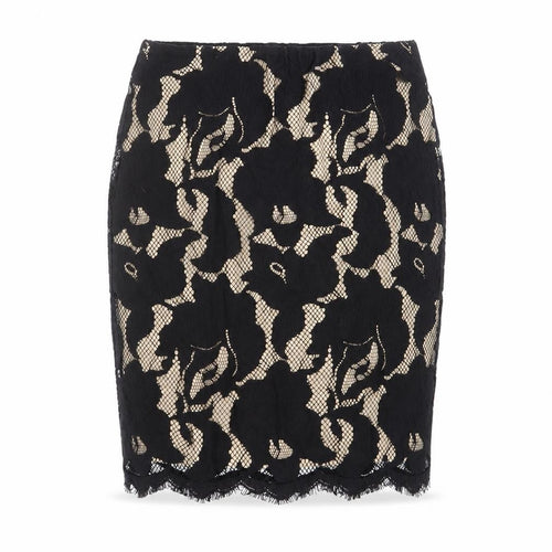 Max Studio Womens Black Floral  Straight & Pencil Skirt Size M