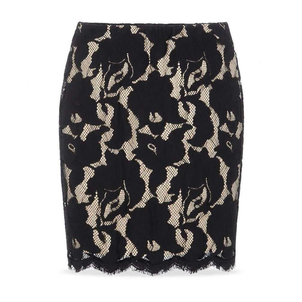 Max Studio Womens Black Floral  Straight & Pencil Skirt Size M